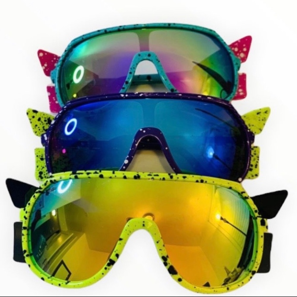 PURPLE Neon Motocross ATV Dirt Bike Off-road Ski Reflective Glasses